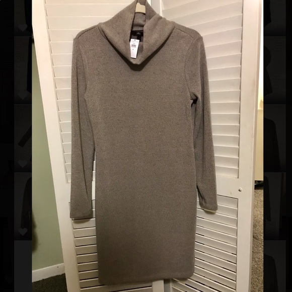 Banana Republic beige cowl neck sweater dress NWT - Picture 3 of 8